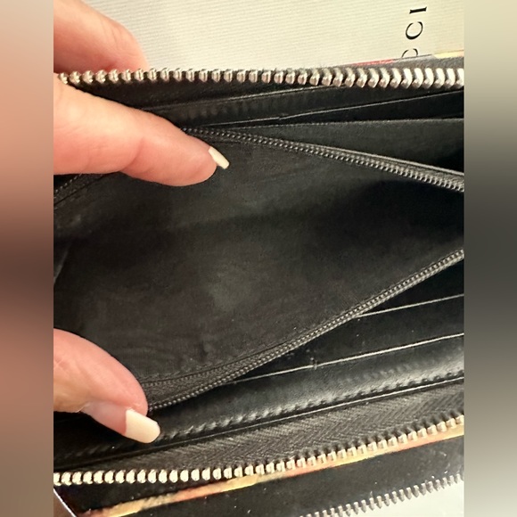 RARE LIMITED EDITION 👽🔥GUCCI Night Courrier GG Supreme Long Zip Around Wallet - Picture 11 of 16